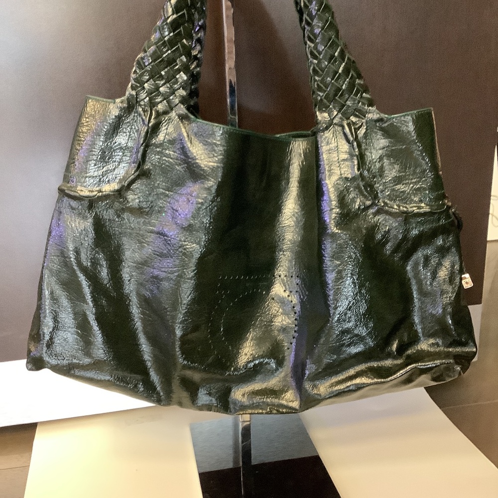 Salvatore Ferragamo Green Patent Leather